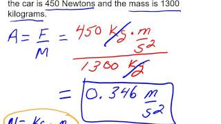 Newton’s Second Law Worksheet practice video