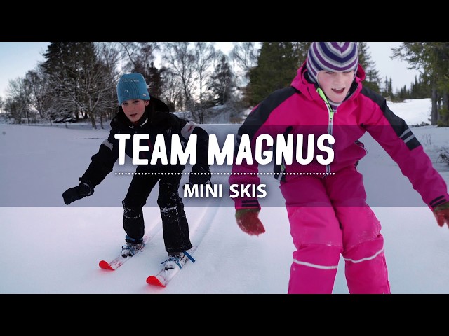 Skis flexibles Team Magnus, pour débutants, avec sangles solides - Mini skis  en plastique durable, pour la