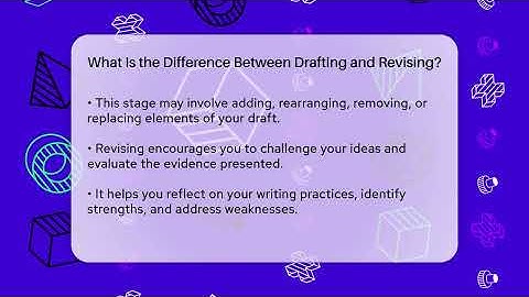 What Is the Difference Between Drafting and Revising? - The Prose Path