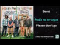 Beret - Porfa no te vayas Lyrics English Translation - ft Morat - Dual Lyrics English and Spanish