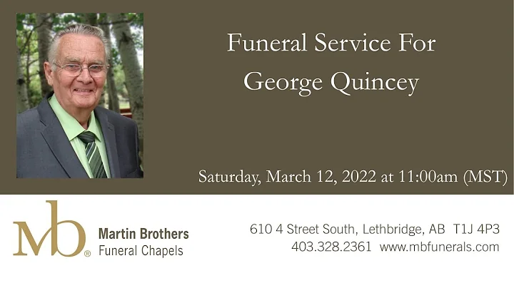 Funeral Service for George Quincey