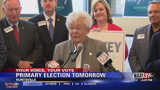 Gov. Kay Ivey makes final GOP primary campaign stop in Huntsville