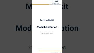 Methodikkit Statistik - Wie Entwickle Ich Ein Modell?