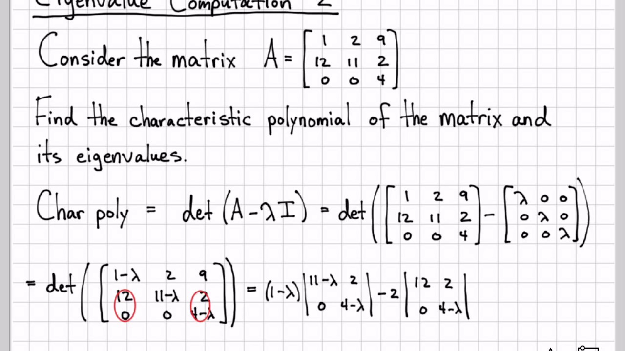 general solution eigenvalue problem calculator