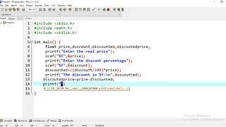 How to find discount in c language | c language totourial | c language for biggners