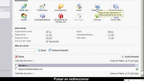 Activar el redireccionamiento a una cuenta de correo en Panel de Control Plesk | Abserver