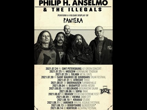 Philip Anselmo (PANTERA) and THE ILLEGALS tour "A Vulgar Display Of Pantera" live set announced