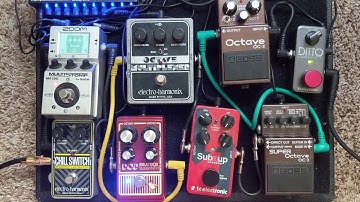 Six octave down pedal comparison on bass - wear headphones!