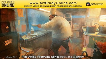 iPad Drawing: "Soup Kitchen" FREE timelapse. Nikko teaches how to draw using an iPad.