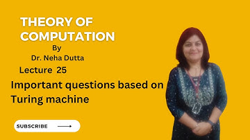 Lecture 25 TOC(Important question for design Turing Machine based on Language)