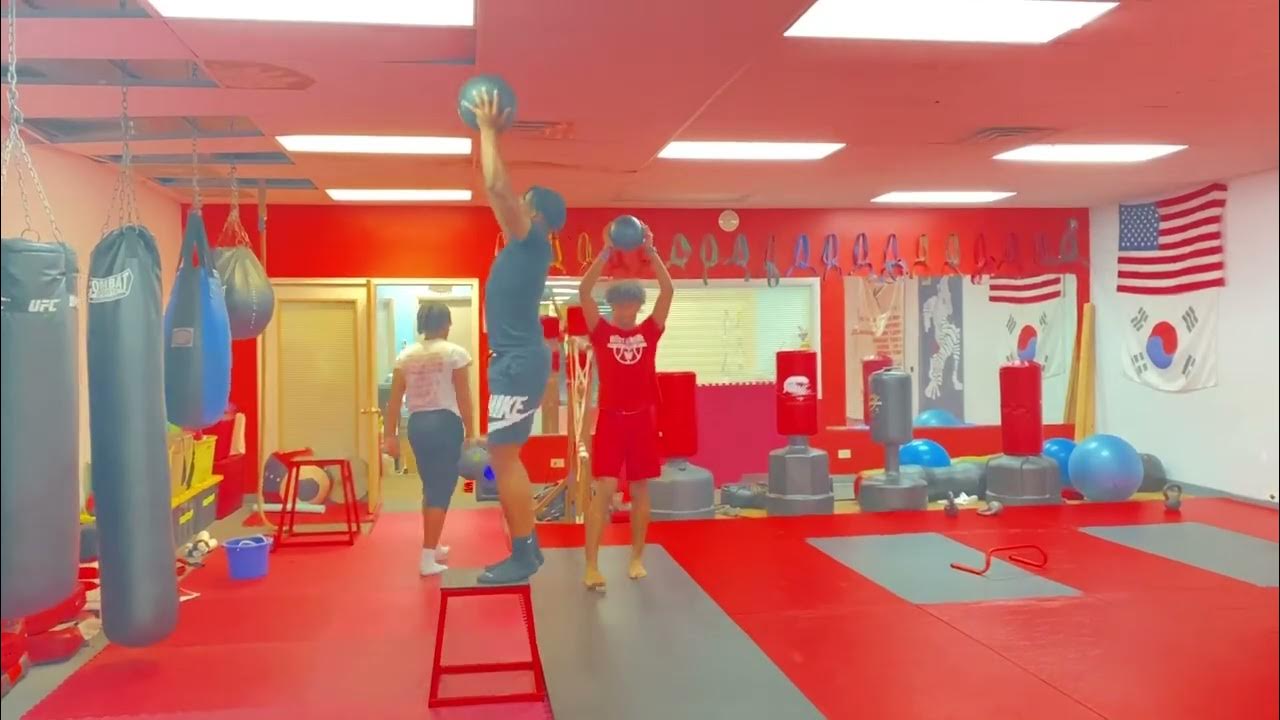 Jeff & Crew performing stability vertical jumps to platform YouTube