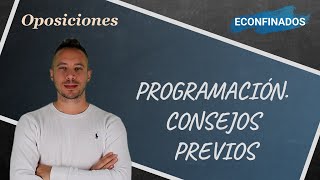Programación Consejos previos