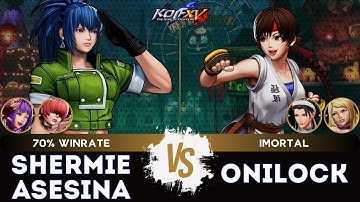 KOF XV ▰ SHERMIE ASESINA (Shermie/Athena/Leona) 🆚 ONILOCK (Chizuru/B.Jenet/Yuri)🎞️Replay Match