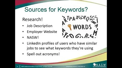 How to Use Keywords to Improve Your Social Work Resume | Social Work Job-Hunting Strategies | NASW