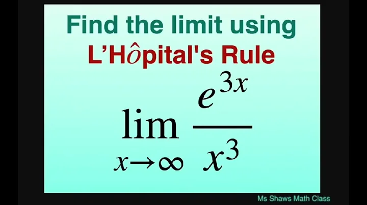 Find the limit using L’Hopital’s Rule as x approaches infinity for e^(3x)/x^3