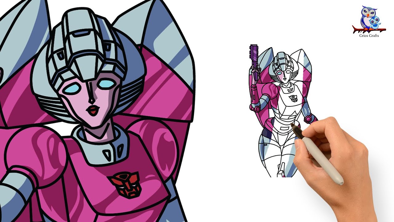 How To Draw Transformers Arcee Rise of the Beasts Tutorial YouTube