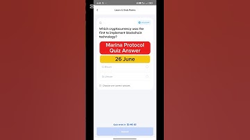 Marina Protocol Quiz Answer - 26 June | Marina Protocol Today Answer | Free Crypto 2025 | #Shorts