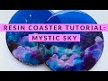 Resin coasters, clouds on resin: Tutorial 3D effects using alcohol inks