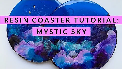 Resin coasters, clouds on resin: Tutorial 3D effects using alcohol inks