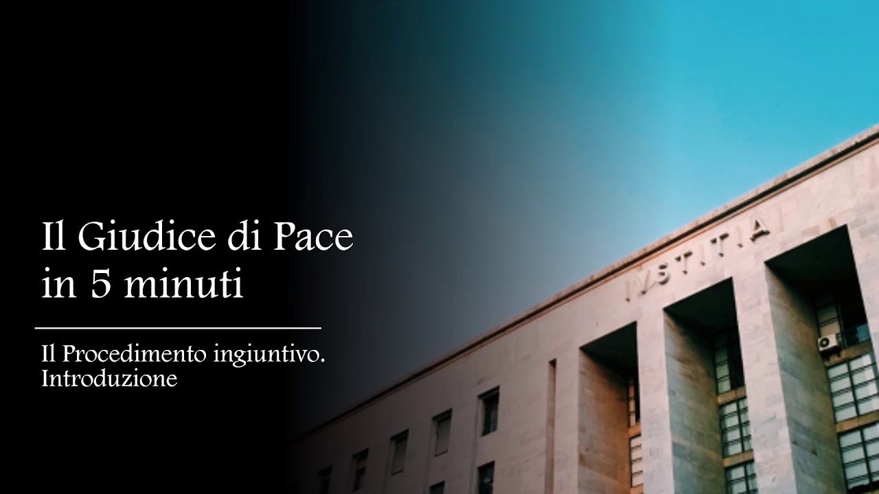 Il Giudice di Pace in 5 minuti. Il procedimento ingiuntivo introduzione. YouTube Il Giudice di Pace in 5 minuti. Il procedimento ingiuntivo introduzione. YouTube