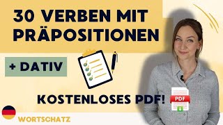 Verben mit Präpositionen + Dativ | 30 Beispiele | Kostenloses PDF