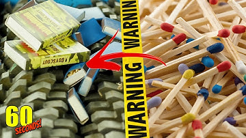 60 SECONDS Experiment - SHREDDING VS Matches | CRASH TEST