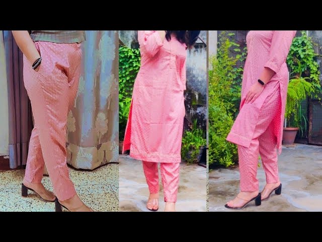 Straight-cut Pant Style Kurti Set For Women