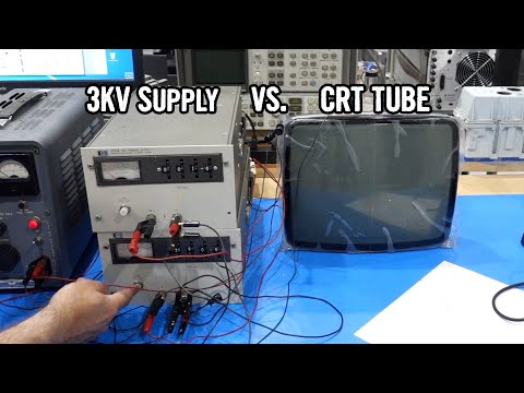 HP 6516A 3kV Supply vs. CRT Tube
