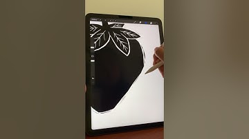 Linocut strawberry! My favorite one so far😊 #digitalart #illustration #procreate #ipadart #drawing