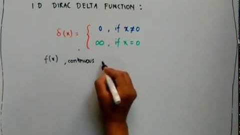 one dimensional dirac delta function