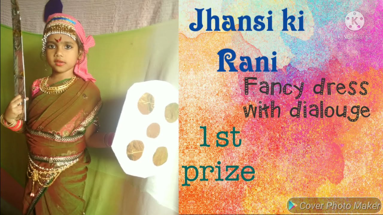 Rani Laxmi Bai Costume।। बच्चों को झांसी की रानी कैसे बनाएं ।। Jhansi ki rani  fancy dress costume - YouTube