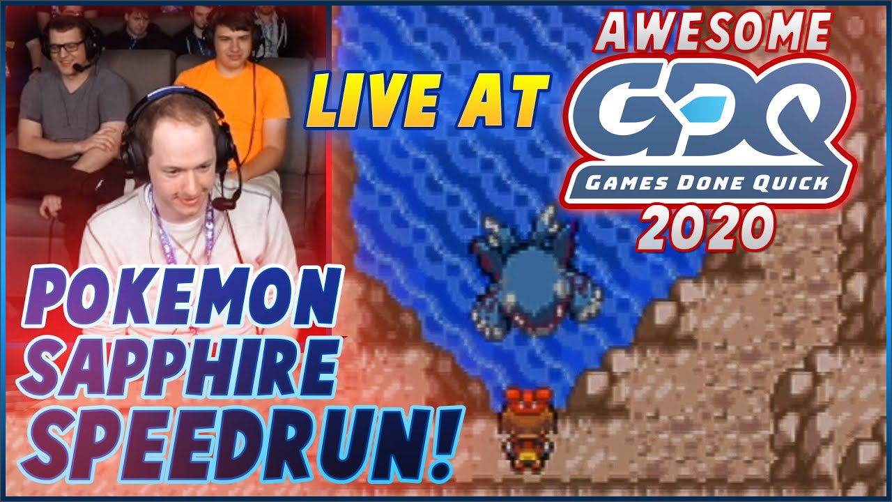 Pokemon Sapphire Speedrun LIVE at Awesome Games Done Quick 2020! (With Commentary!)