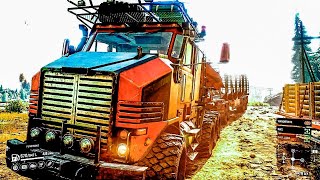 Doing A Leg Of Timber At Arms Reach With Modded Trucks #snowrunner screenshot 5
