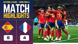 Spain vs France | 5-4 | Highlights | UEFA Nations League 2024-25 | Semi-Finals