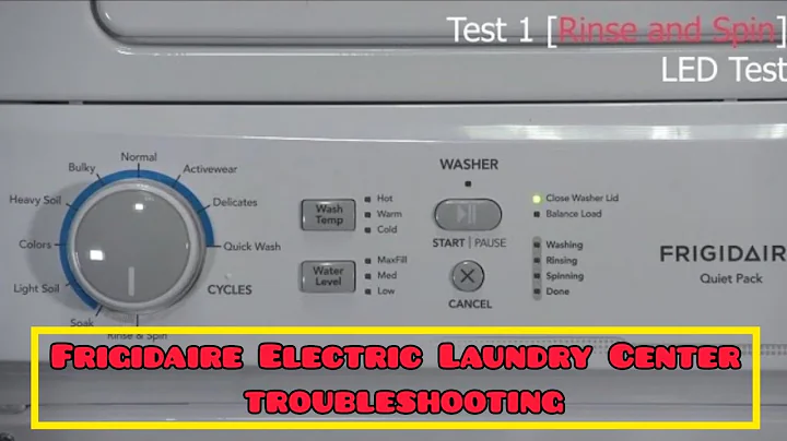 Frigidaire Electric Laundry Center repair - troubleshooting and test mode