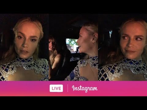 Natasha Poly and Julia Stegner on their way to the Met Gala 2018 via