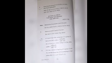 B.A, B.S.C 3rd semester  question paper || Group Theory|| Maths