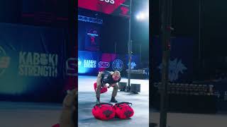 He won the event in cargo pants with a 5 minute notice... #strongman #osg #bagtoss