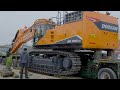 Moving New Doosan DX800 Excavator From Dealers Yard