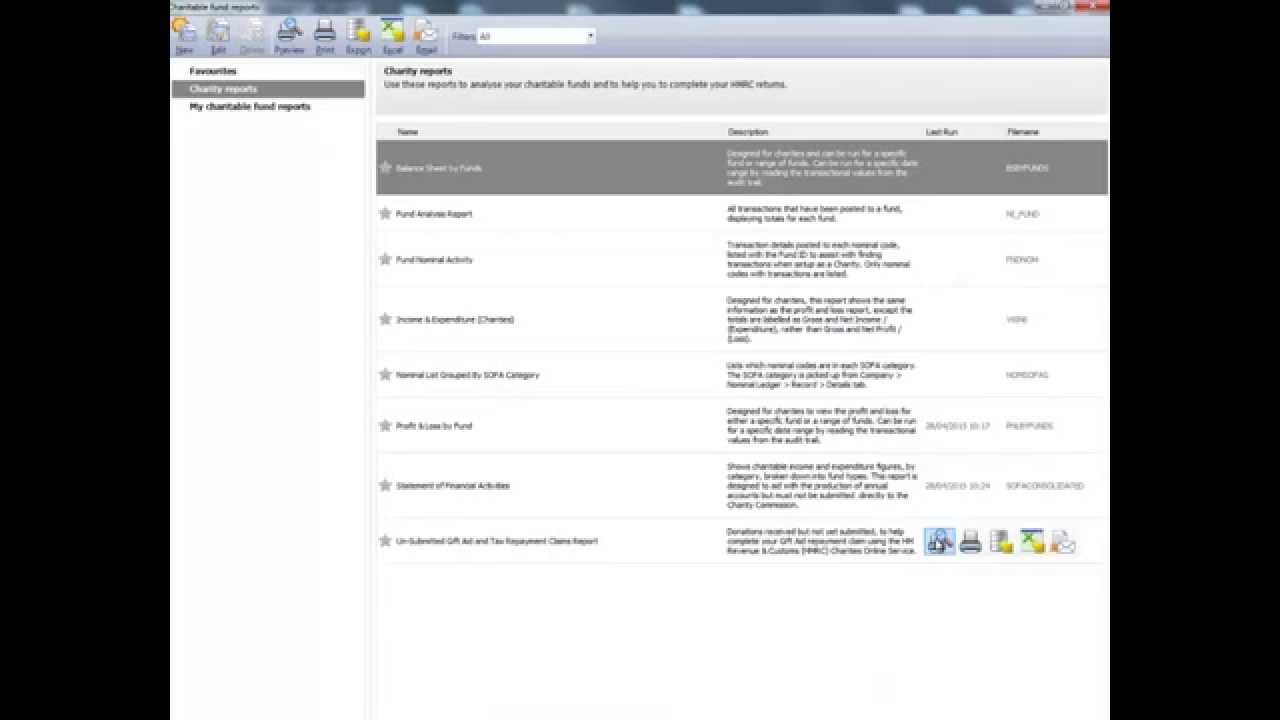 Sage Charity Chart Of Accounts