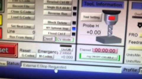 3040 cnc external Estop error
