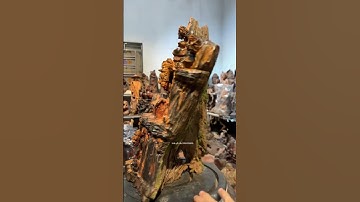 Tiểu cảnh gỗ trắc đen đỏ liền khối