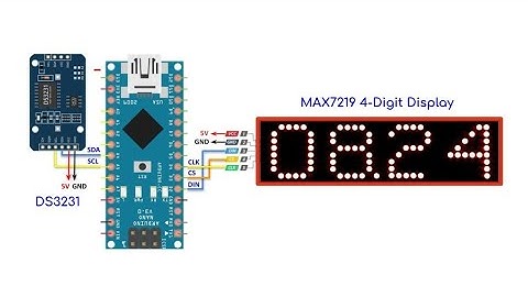 DS3231 RTC on MAX7219 4-Digit Display