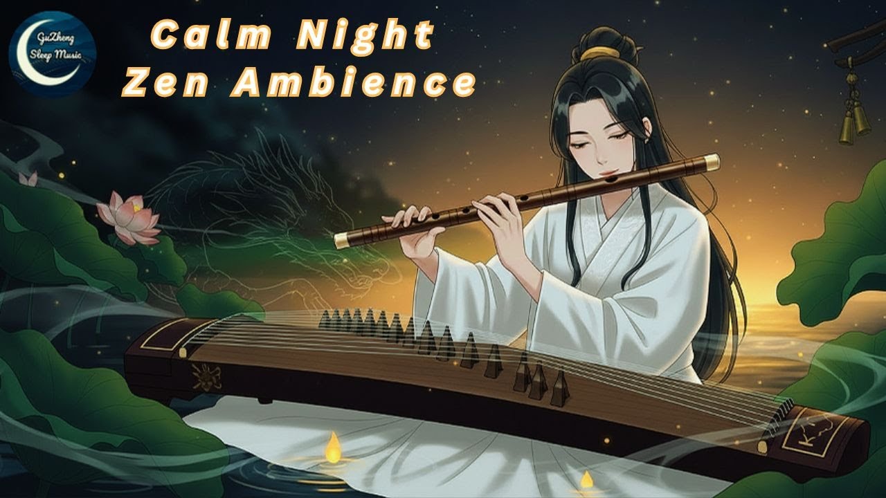 Sleeping Dragon of the Lotus Lake – Calm Night Zen Ambience 🌙