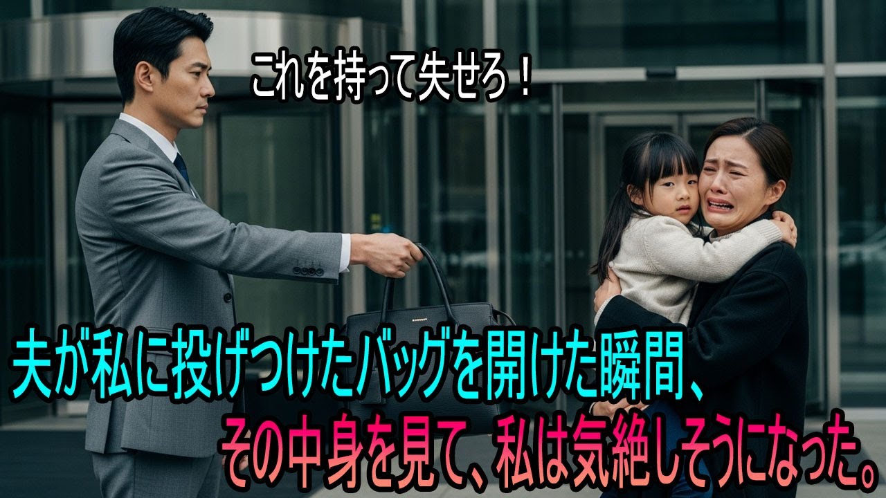 離婚したばかりの夫が私の方へ投げたバッグを開けた瞬間、中に見えたものを見て気絶しそうになった。| オーディオブック | 感動する話 | スカッとする話