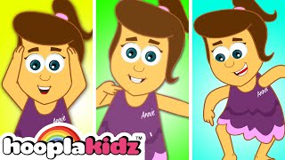 Head Shoulders Knees Toes - Fun Dance Songs for Kids | HooplaKidz