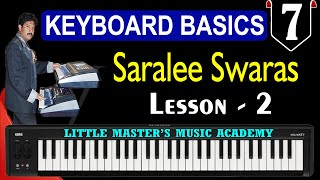 #7 | Saralee Swaras - Lesson 2 | How to Play keyboard | Little Master's Music Academy