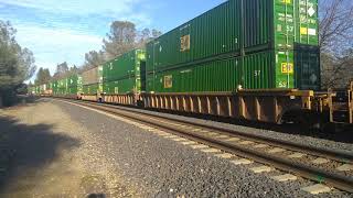 Westbound Union Pacific stack train at bowman 1/23/19