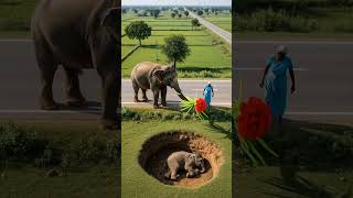 The Grandmother Saved The Elephant Baby