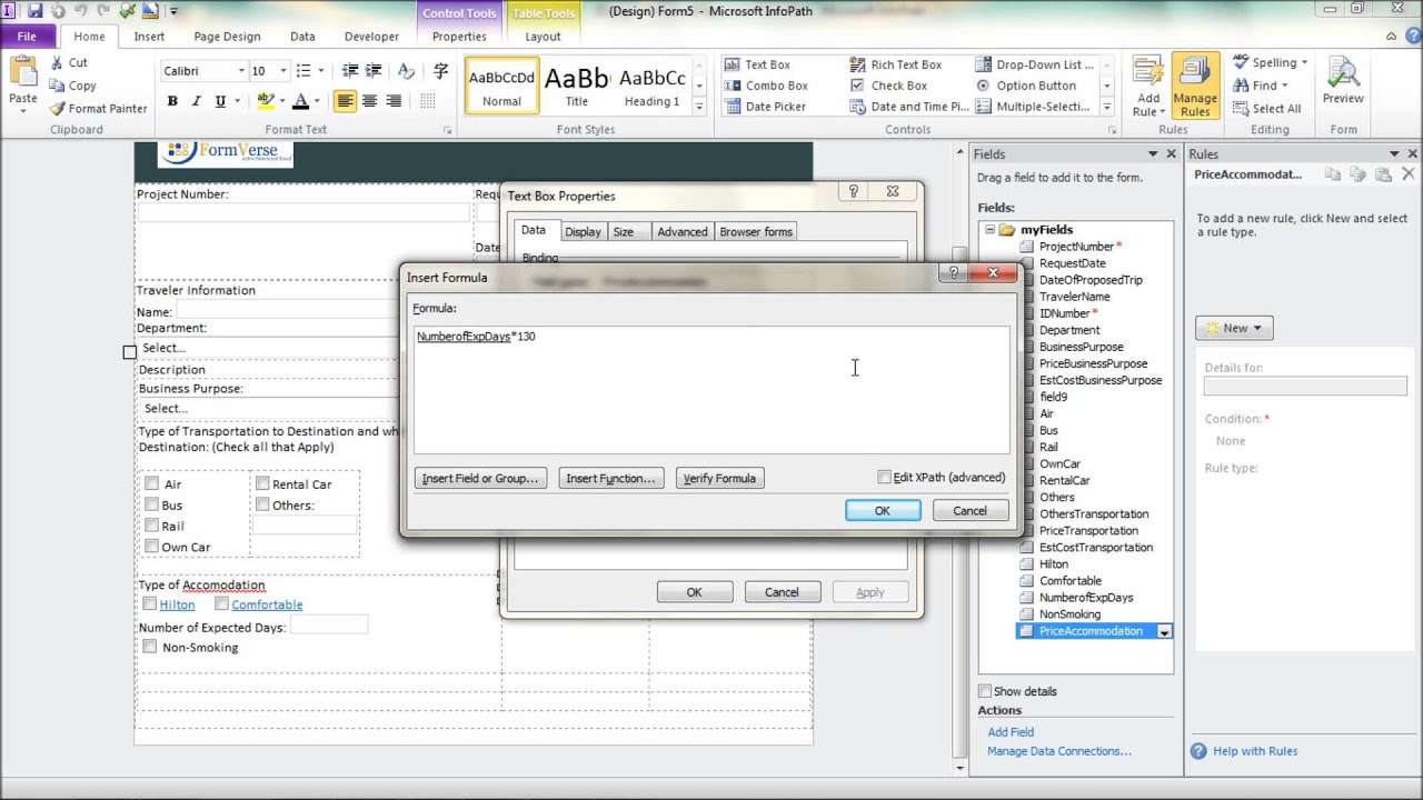 infopath 2010 travel request form demo youtube travel request form